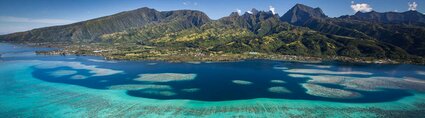 Vue sur la commune de Mataiea - Teva I Uta